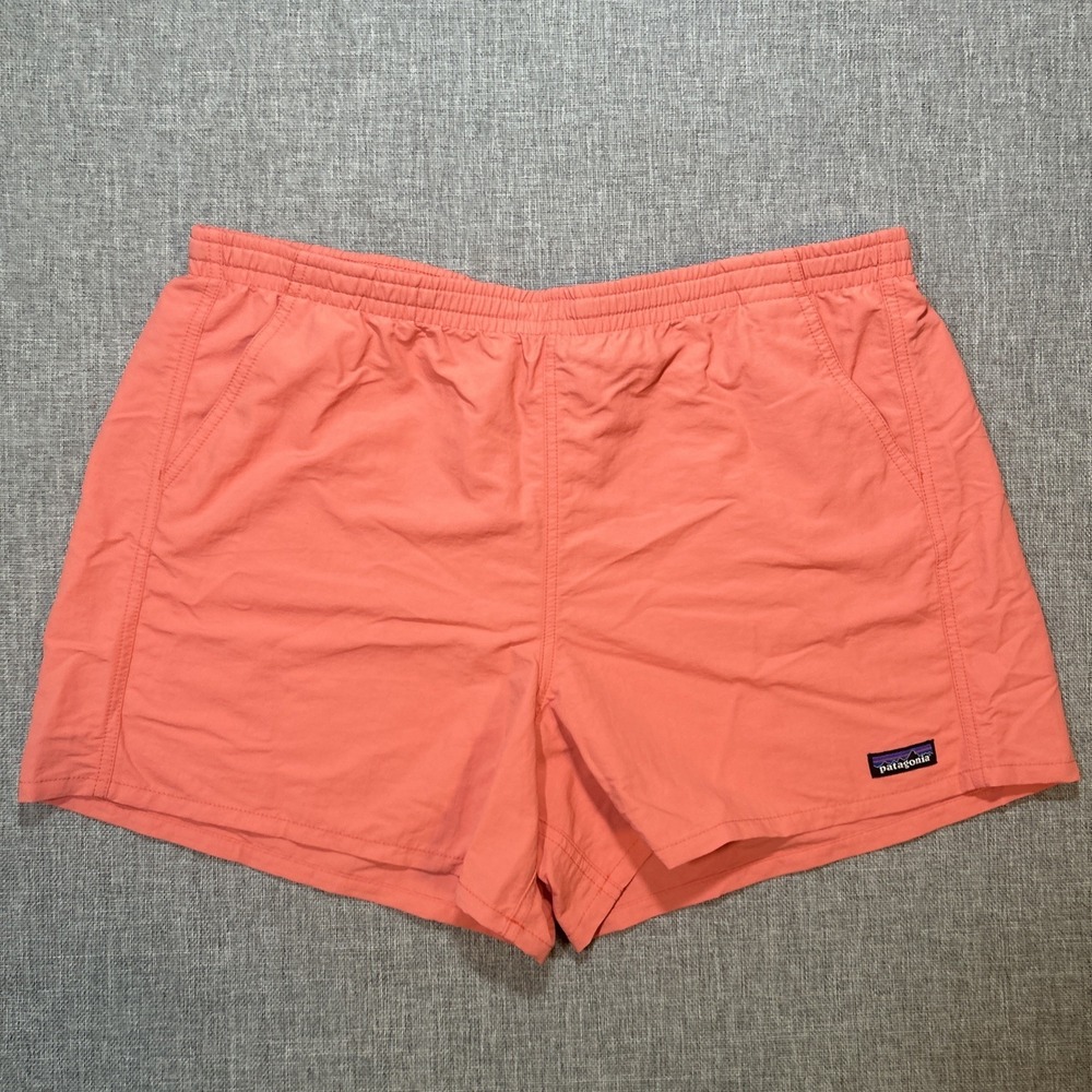 Patagonia Baggies Shorts Womens XL Coral 5" Inseam Nylon Hiking Quick Dry 57059